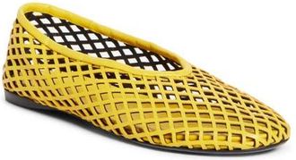 Proenza Schouler Tee Perforated Ballet Flat in Yellow at Nordstrom, Size 6.5Us