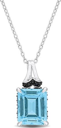 Delmar Sky Blue Topaz & Black Sapphire Pendant Necklace at Nordstrom Rack