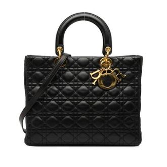 Dior Pre-owned Lady Dior Handbag - Dames - Vintage Handtas - Zwart - ONE Size - Leer - Vintage