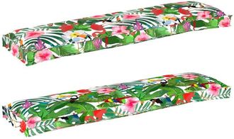vidaXL Juego De Cojines De Paleta 2 Pcs Selva Tropical 150 X 40 X 8 Cm Vidaxl