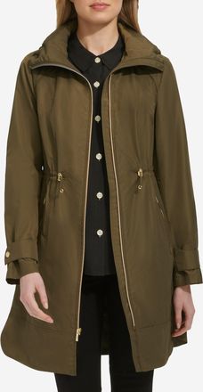 Cole Haan Womens Packable Rain Jacket - Green Size Medium