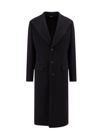 Dolce & Gabbana Virgin Wool Blend Flared Coat