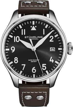 St&uuml;hrling Mens Aviator Watch