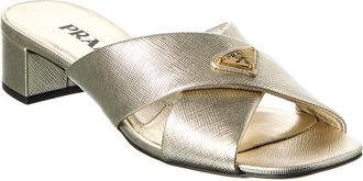 Prada Saffiano Leather Sandal