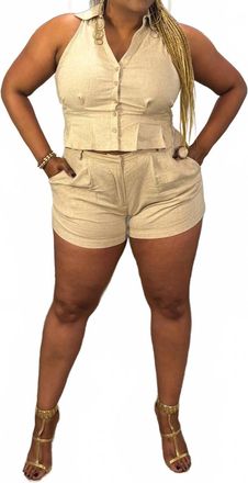 Spring Haze Soft Life Linen Set In Beige