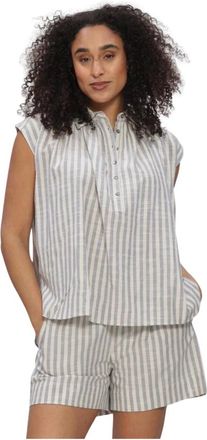 Knit-ted Overhemden, Dames, Veelkleurig, S, Linnen, Rose Blouse
