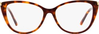 Swarovski SK5414 Butterfly Cat-Eye Acetate Eyeglasses - Brown