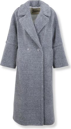 Herno Jassen, Dames, Grijs, L, Polyester, Teddy Coat