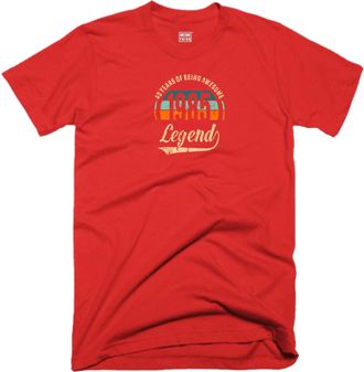Generic 40th Birthday T Shirt 40 Years of Being Awesome Legend Born in 1985 Vintage Funny Joke Gift Tee Top (UK, Alpha, M, Regular, Regular, RED)
