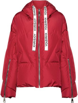 Khrisjoy Iconic puffer jacket - women - Polyester/Goose Down/Polyester/Goose Feather - 01 - Red