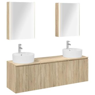 vidaXL Juego De Muebles De Ba&ntilde;o 5 Pcs Roble Sonoma Vidaxl