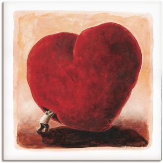 Artland Leinwandbild »Weiches Herz« Herzen 1 Stk. tlg. auf Keilrahmen gespannt