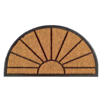 Imports Decor Sun Coir Door Mat, Non-Slip Rubber Backed Outdoor Entryway Rug, Durable Dirt Scraper Welcome Mat