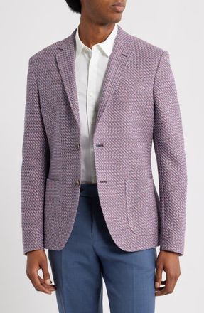 Etro Roma Jersey Jacquard Sport Coat in Red Multicolor at Nordstrom, Size 48 - R