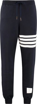 Thom Browne Track-pants met decoratieve strepen - Dames - Sweatpants - Blauw - S - Katoen - Broeken