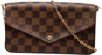 Louis Vuitton Pre-owned Cross Body Bags, female, Brown, Size: ONE SIZE Pre-owned Canvas Cross Body Bag