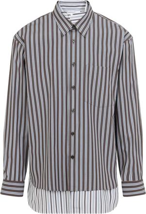Dries Van Noten Overhemden, Heren, Bruin, L, Katoen, Camber Shirt