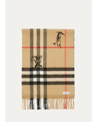 Burberry Mens Check Mates Cashmere Scarf