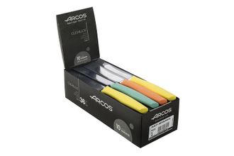 Arcos Arcos Serie Nova, Juego 36 Pzas. Cuchillos Mantequilla, Hoja De Acero Inoxidable De 70 Mm, Mango De Polipropileno En 3 Colores