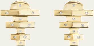 Brent Neale Small Hopscotch Earrings with Diamond Rounds