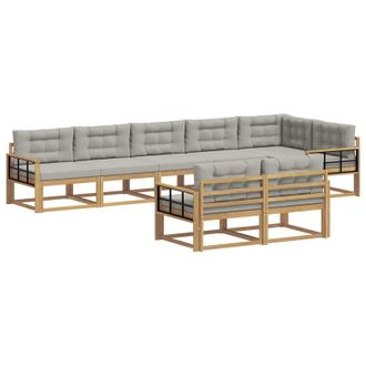 vidaXL Conjunto De Sof&aacute;s De Exterior 6 Pcs Blanco Y Gris Claro Vidaxl