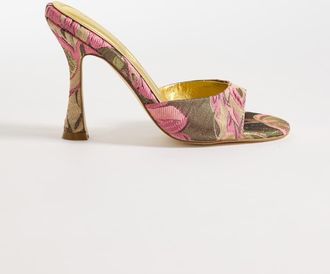 Azalea Wang Azalea Wang - Lenore - Sandali stile sabot con tacco oro e rosa