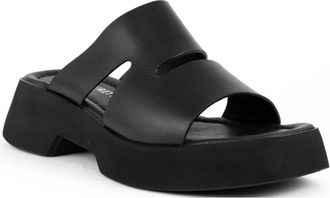 Sergio Moretti Open Slippers - Dames - Sandalen - Zwart - 38 EU - Leer - Schoenen