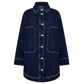 HUGO BOSS Hugo Lange spijkerjas voor dames (Marineblauw, vervaagd)