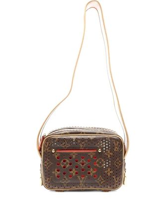 Louis Vuitton 2006 Monogram perforations shoulder bag - Bruin