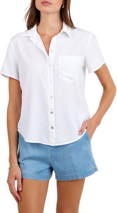 Bella Dahl Short Sleeve Shirt in White at Nordstrom, Size X-Small