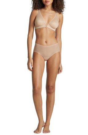 Commando Mesh Plunge Underwire Bra in Beige at Nordstrom, Size 36Dd