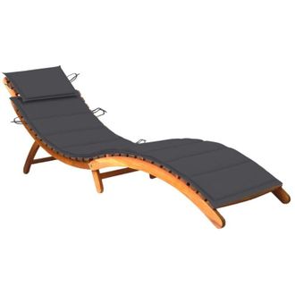 vidaXL Vidaxl - Tumbona De Jard&iacute;n Con Coj&iacute;n Madera Maciza De Acacia