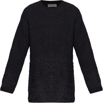 Yohji Yamamoto Maglione in maglia a coste - Nero