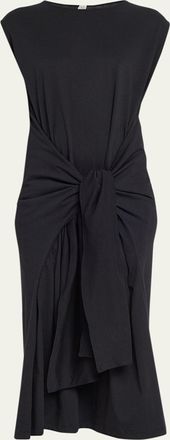 Toteme Tie-Waist Cotton Jersey Dress