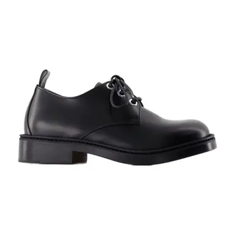 Alexander McQueen Lace-Up Calfskin Derby - Black