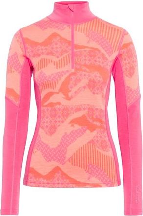 Kari Traa Olea Half Zip Merinounterw&auml;sche f&uuml;r Damen | rosa/rot