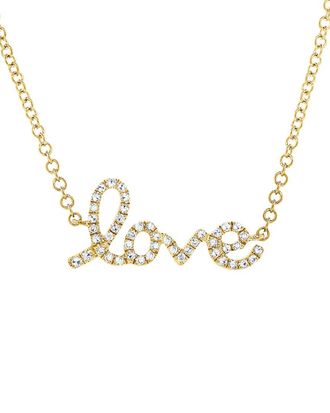 Sabrina Designs 14K 0.11 Ct. Tw. Diamond Love Necklace