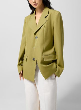 Ami Womens Loose pure virgin wool Blazer Jacket