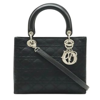Dior Pre-owned Lady 2way Bag - Dames - Pre-owned - Zwart - Maat: ONE Size Leer