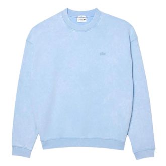 Lacoste Unisex Adult Washed Fleece Loose Fit Sweatshirt (Lichtblauw)