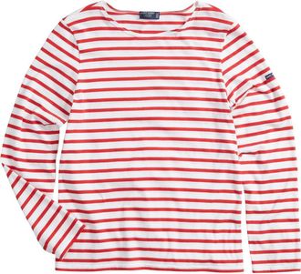 Saint James MINQUIERS MODERN - Breton Striped Shirt in White/red at Nordstrom, Size X-Small