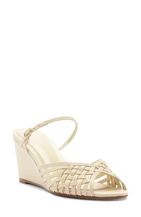 Alexandre Birman Lilian Woven Wedge Slide Sandal in Eggshell at Nordstrom, Size 11.5