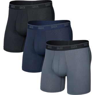 Saxx Mens Quest Quick-Dry Boxer Briefs Multi-Colored XXL