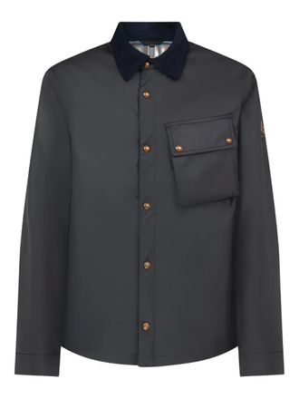Belstaff Ground corduroy-collar jacket - men - Cotton/Polyester/Viscose - M - Blue