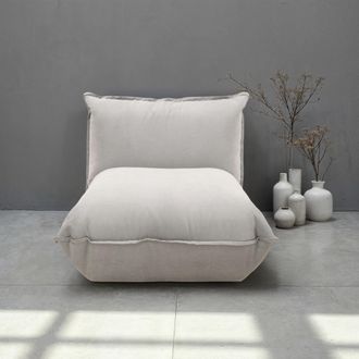 Domo Collection Sessel »Nantes Loungesessel, Wohlfühlsessel« hochwertig gepolstert mit Federkern, Struktur weich, grau