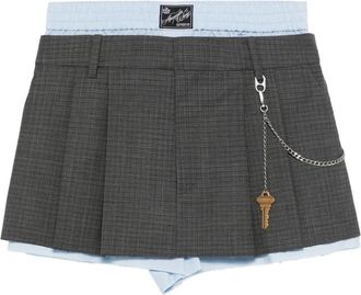 Alexander Wang Shorts con pieghe e dettaglio chiave - Grigio