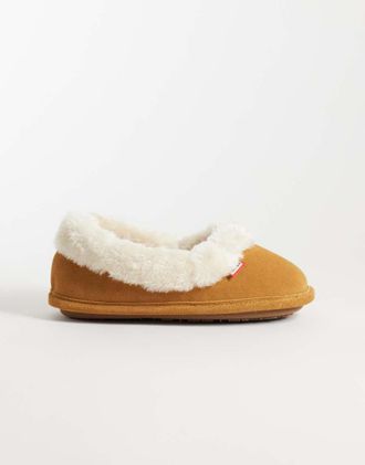 Hunter pantofole ballerina in biscotto-Marrone