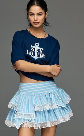 Maeve Love Note Ruffle Skort