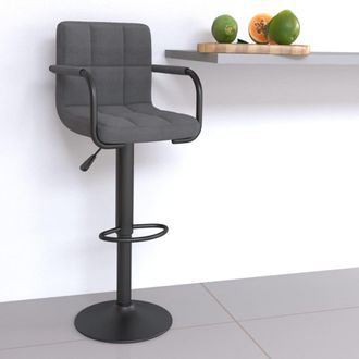 vidaXL Taburete De Cocina De Tela Gris Claro Vidaxl
