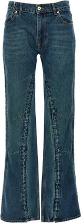 Y / Project Evergreen Hook And Eye Slim Jeans - Dames - Flared Jeans - Blauw - W26 - Katoen - Jeans